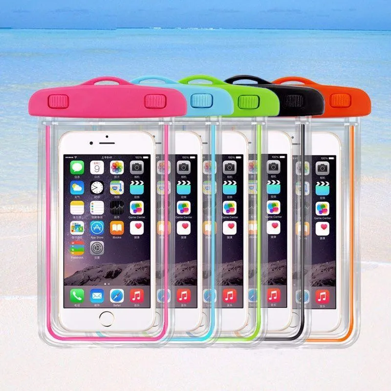 Multicolor Waterproof Phone Pouch Set of 5
