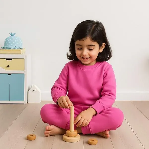 Pink Fleece Tracksuit for Girls 7-8 Years